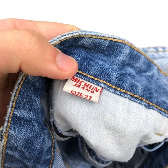 RARE Michun Jean Shorts Size 27 - Picture 2 of 6